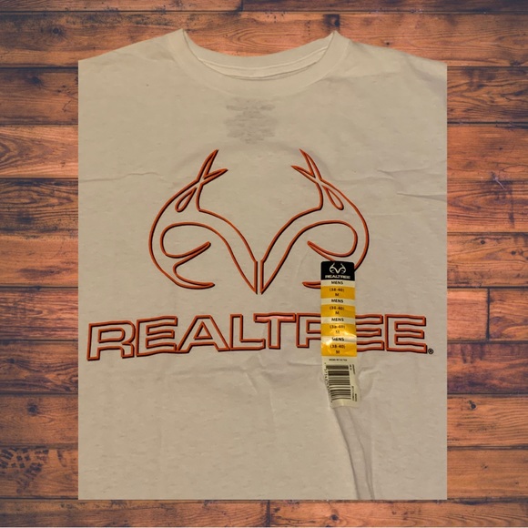 Realtree Camo Brand Hunting Logo Shirt Real Tree Mossy Oak American Flag - Picture 2 of 5